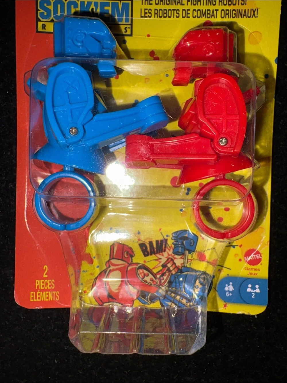 Mattel Rock 'Em Sock 'Em Micro Ring Robots Blue & Red